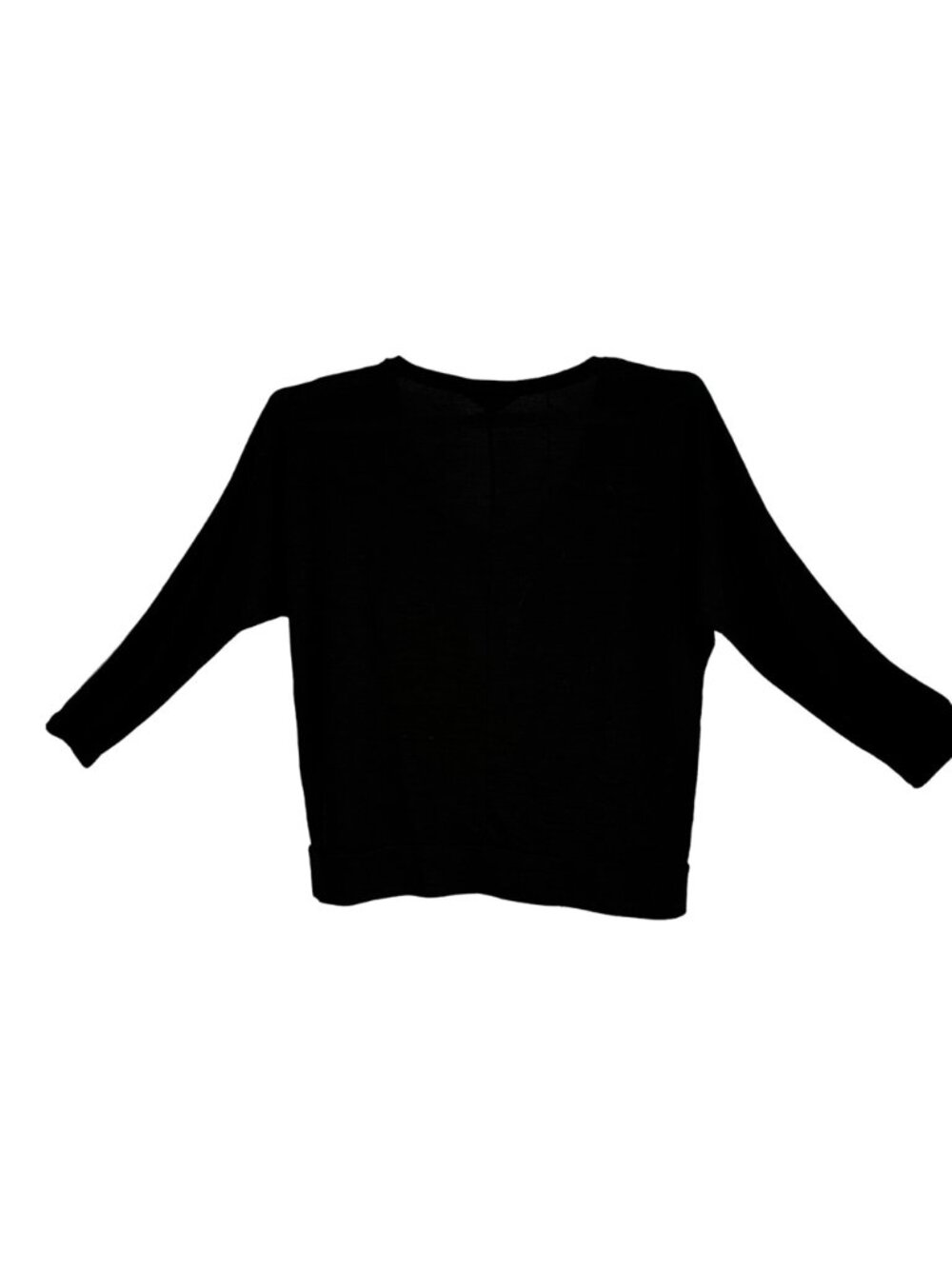 Banana Republic Luxespun 3/4 Dolman Sleeve Black Sweater Size M Academia Preppy - Picture 3 of 12